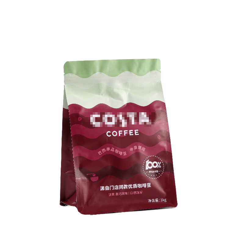 Custom logo eco friendly mylar coffee bag coffee bean bag 2kg 3kg with valve