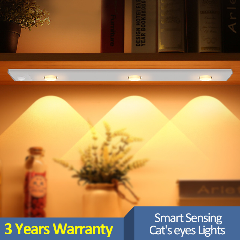 Ultra-thin Indoor Lighting Aluminum Strip Kitchen Cabinet Closet Lights Led Motion Sensor Light for Kitchen