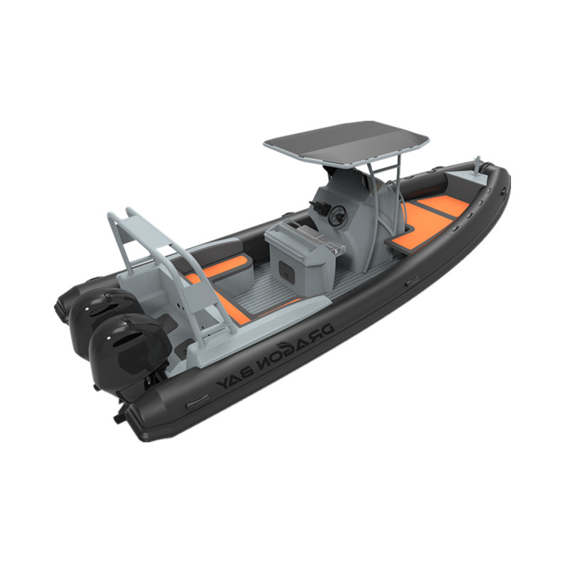 New 760 25ft Aluminum Hull Hypalon RIB Boat With Motor 7.6m Cabin Cruiser Boats