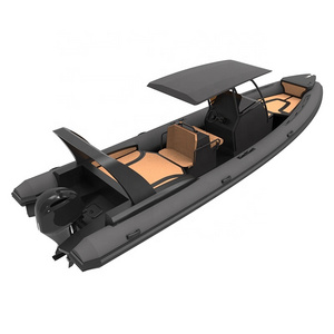 28ft RIB860 Orca Hypalon/PVC Aluminum Hull Inflatable Boat Patrol For Sale