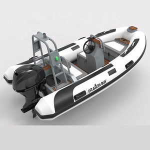 High speed Dragonbay marine RIB boat aluminium hull hypalon fishing boat aqua rib rowing boat with customized logo