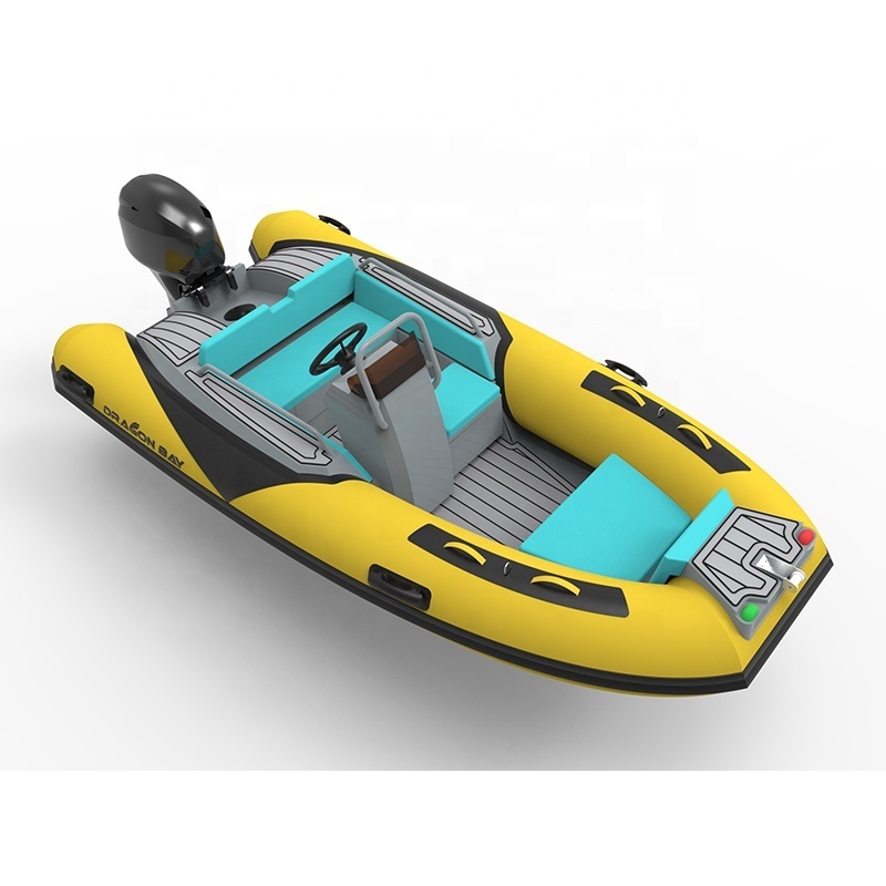 High speed Dragonbay marine RIB boat aluminium hull hypalon fishing boat aqua rib rowing boat with customized logo