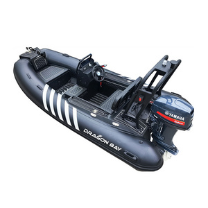 High Speed 360 390 12ft Rubber Hypalon or PVC Rigid Inflatable Deep V Aluminum Hull Bottom flat Boat for Fishing