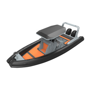 New 760 25ft Aluminum Hull Hypalon RIB Boat With Motor 7.6m Cabin Cruiser Boats