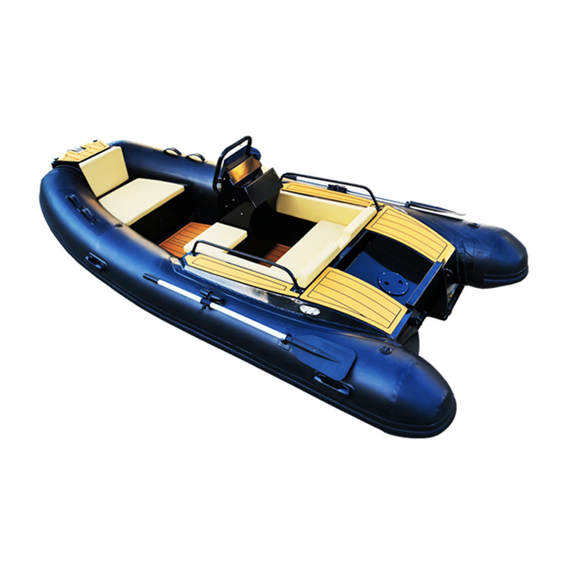 High Speed 360 390 12ft Rubber Hypalon or PVC Rigid Inflatable Deep V Aluminum Hull Bottom flat Boat for Fishing