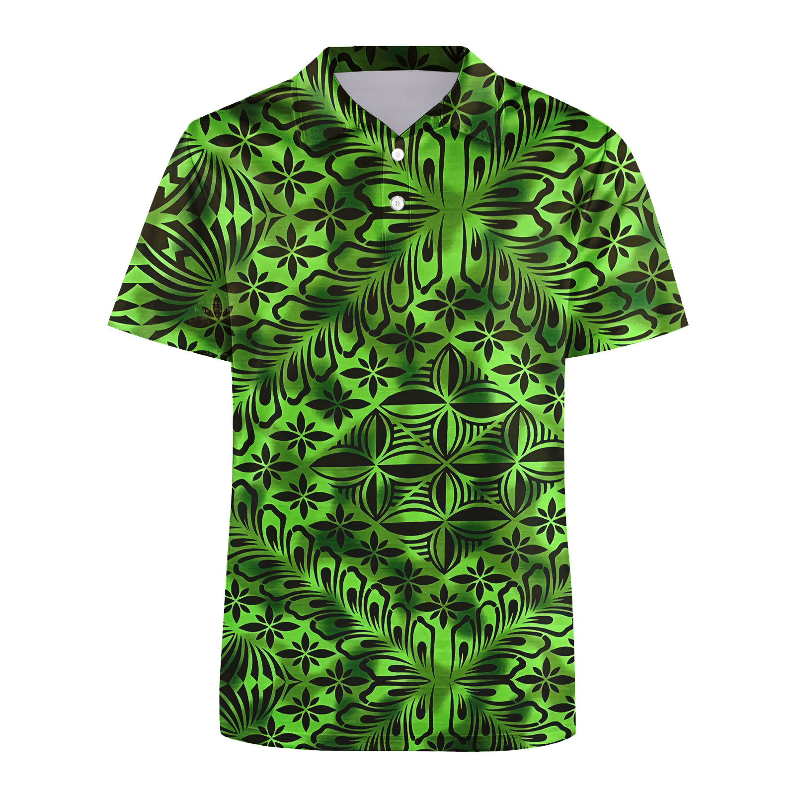 Summer Short Sleeve Beach Tropical Shirt Polynesian Tribal Design Samoan Tongan Tapa Print Shirts Aloha Hawaiian Shirts Men