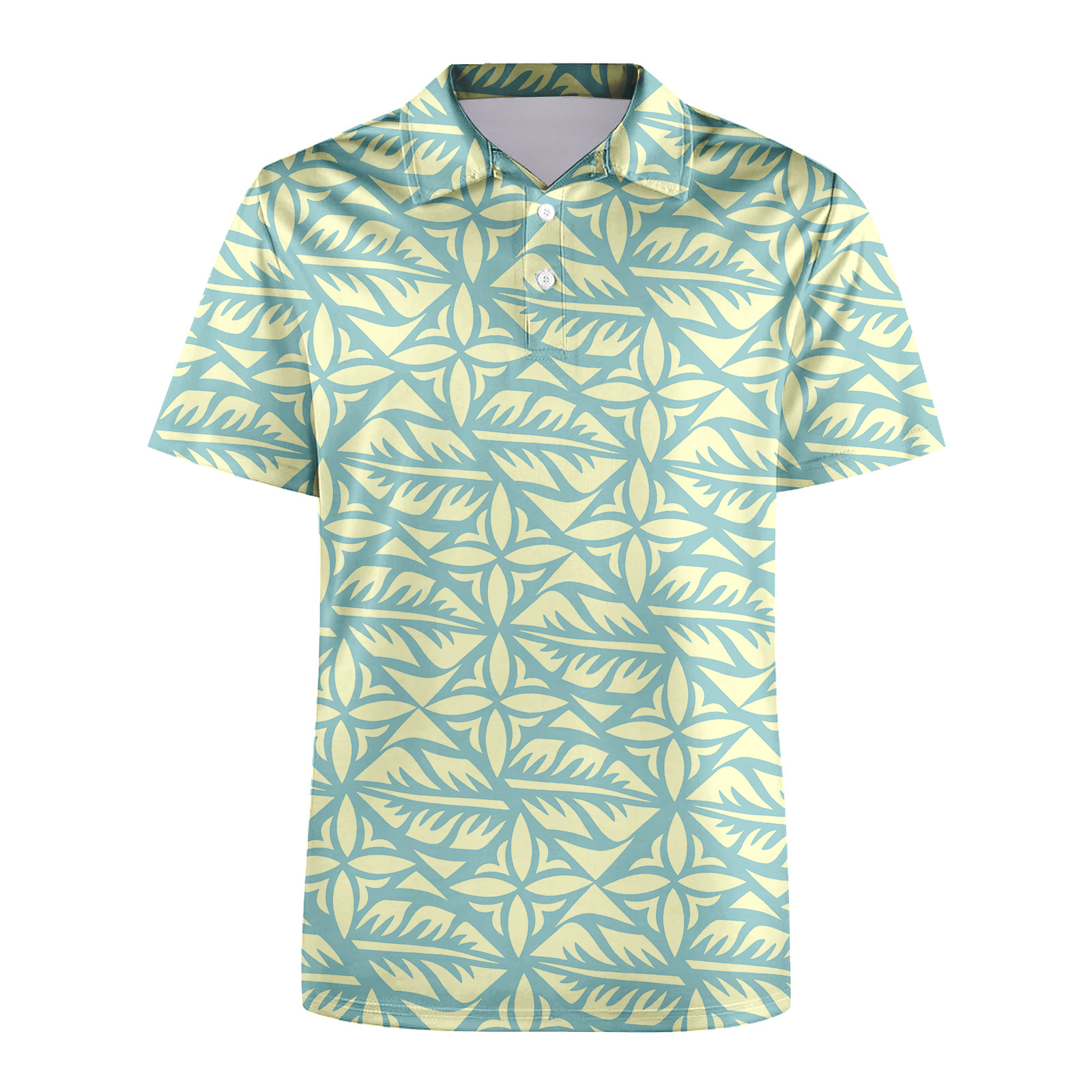 Summer Short Sleeve Beach Tropical Shirt Polynesian Tribal Design Samoan Tongan Tapa Print Shirts Aloha Hawaiian Shirts Men