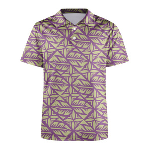 Summer Short Sleeve Beach Tropical Shirt Polynesian Tribal Design Samoan Tongan Tapa Print Shirts Aloha Hawaiian Shirts Men