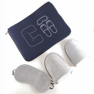 High Quality Custom Airline Travel Kit Airplane Comfortable Sleeping Amenity Kit Bag