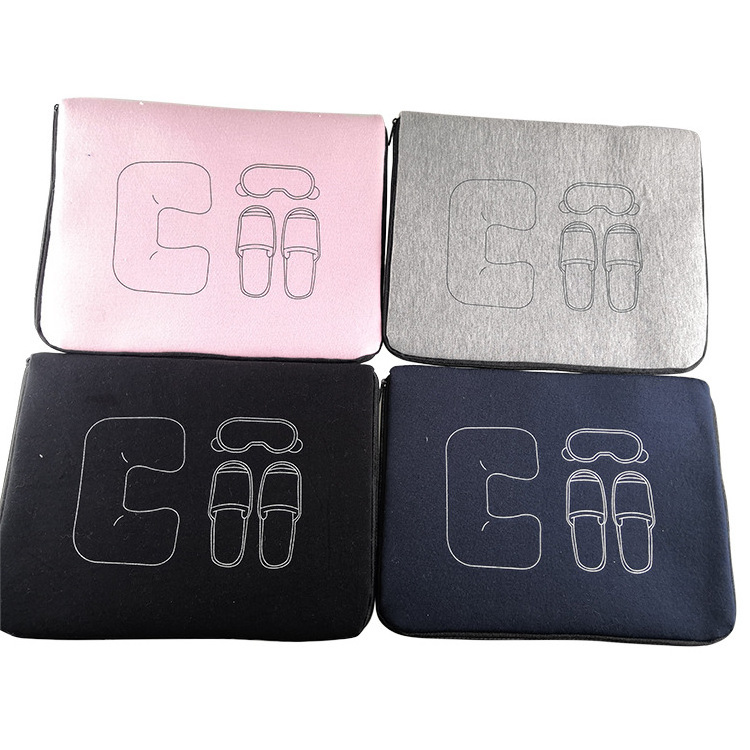 High Quality Custom Airline Travel Kit Airplane Comfortable Sleeping Amenity Kit Bag