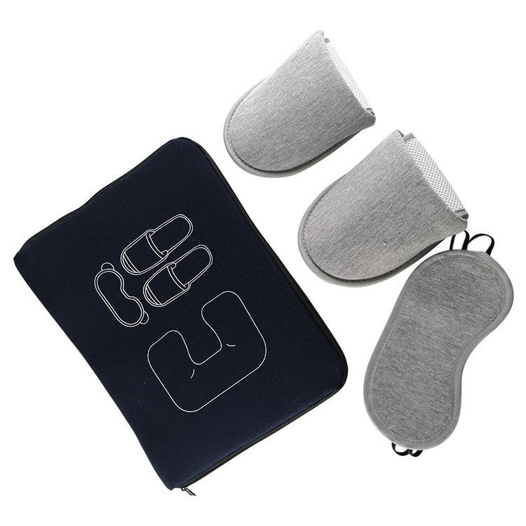 High Quality Custom Airline Travel Kit Airplane Comfortable Sleeping Amenity Kit Bag