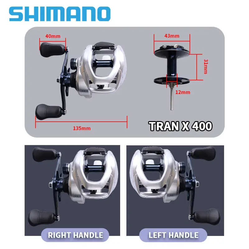 SHIMANO 2017 Tranx 200HG 201HG 300 301 300HG 400 401 400HG Baitcasting fishing Reels with 5+1BB and 5.8-10kg drag power