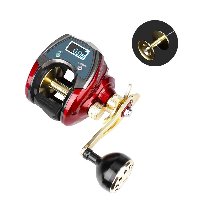 New 20kg Drag Power Cold Light Display Magnetic Brake Big Game Fishing Electric Deep Sea Fishing Reels