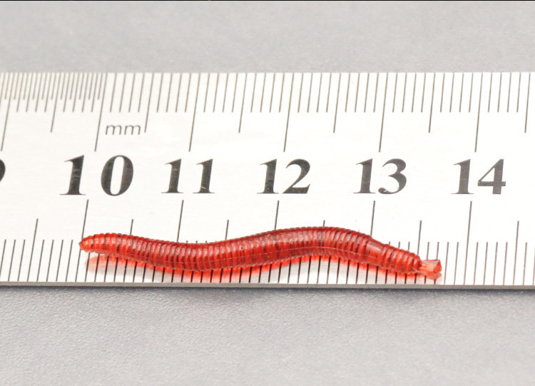 Wholesale 3.5cm 0.25g Isca Ring Worm Fishing Lures Simulation Red Earthworm Soft Lifelike Worm Smell Baits