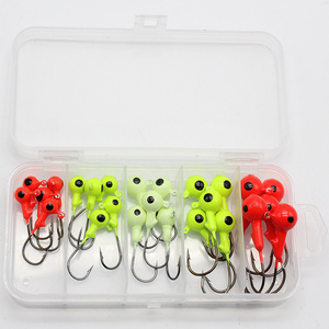 New Arrivals Gadgets 25pcs/box Jig Head Fishing Hooks Colorful Lead Bait Hook Fish Tackle Soft Bait Worm Hooks