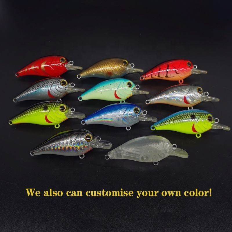 NEW OEM Unpainted crankbait blanks 65mm 7g artificial blank lure floating square bill bass crankbaits