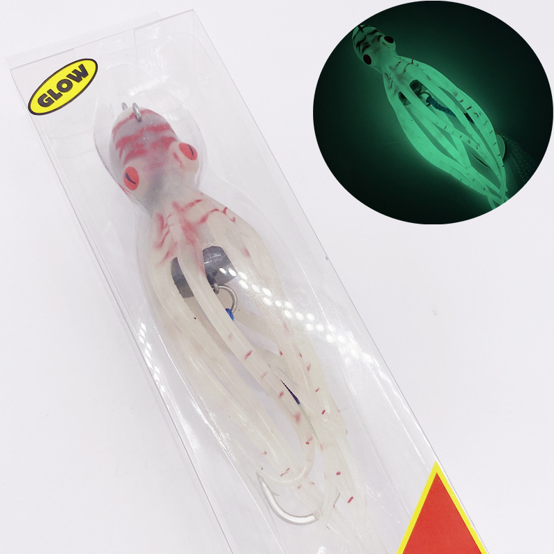 New Hot Selling 60-300g Octopus Lead Jig Head UV TPR With Hook Soft Fishing lures Calamari In Silicone Skirt Material