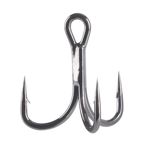 New 8#-3/0# Super Strong 6X Treble Hook Strengthen Treble Hook black nickel Saltwater fishing hook