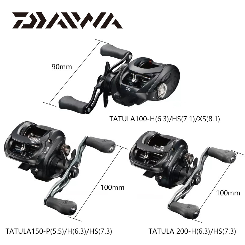 DAIWA TATULA 100 150 200 300 In Left or Right Hand 8.1:1 Ratio Baitcasting Reel Metal Spool 6-13KG Max Drag Saltwater Reel