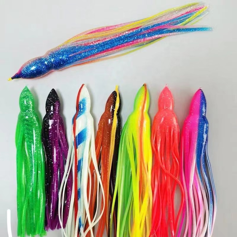 Offshore Big Game from 5'' to 16'' Trolling Squid Octopus Replacement Skirts Lure Saltwater Tuna Marlin Trolling Squid Skirts