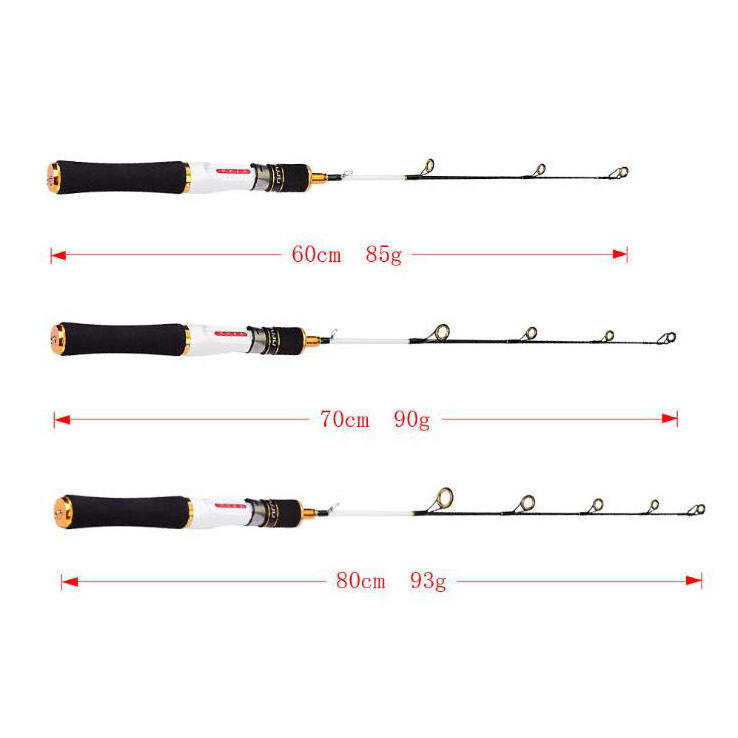 Hot sale 60/70/80cm winter ice fishing outdoor cheap fishing supplies raft rod resin mini children ice fishing rod