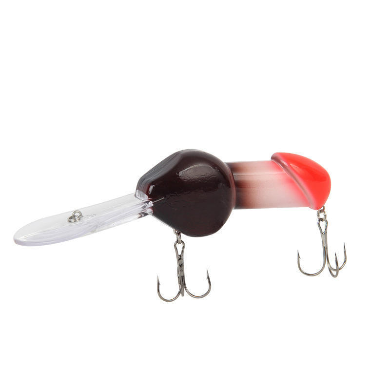 Hot selling Gorgons 135mm 27g Funny big Fishing Lure Penis Deep Diving Rattle Minnow Crankbait