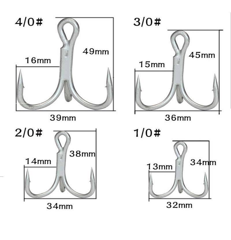 Wholesale nice fishing treble 4x hooks for fishing