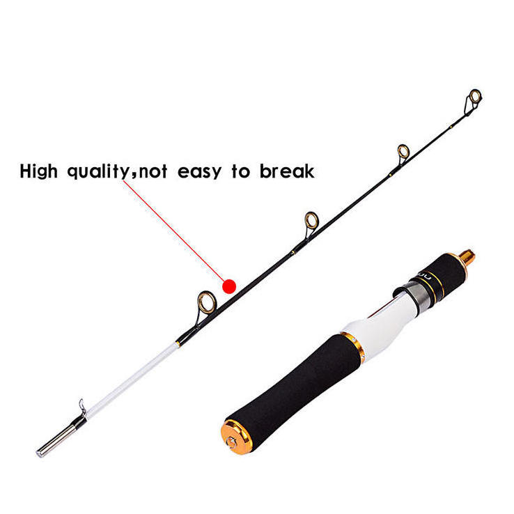 Hot sale 60/70/80cm winter ice fishing outdoor cheap fishing supplies raft rod resin mini children ice fishing rod