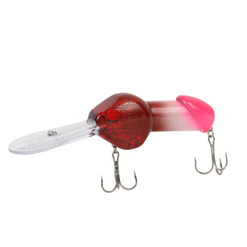 Hot selling Gorgons 135mm 27g Funny big Fishing Lure Penis Deep Diving Rattle Minnow Crankbait