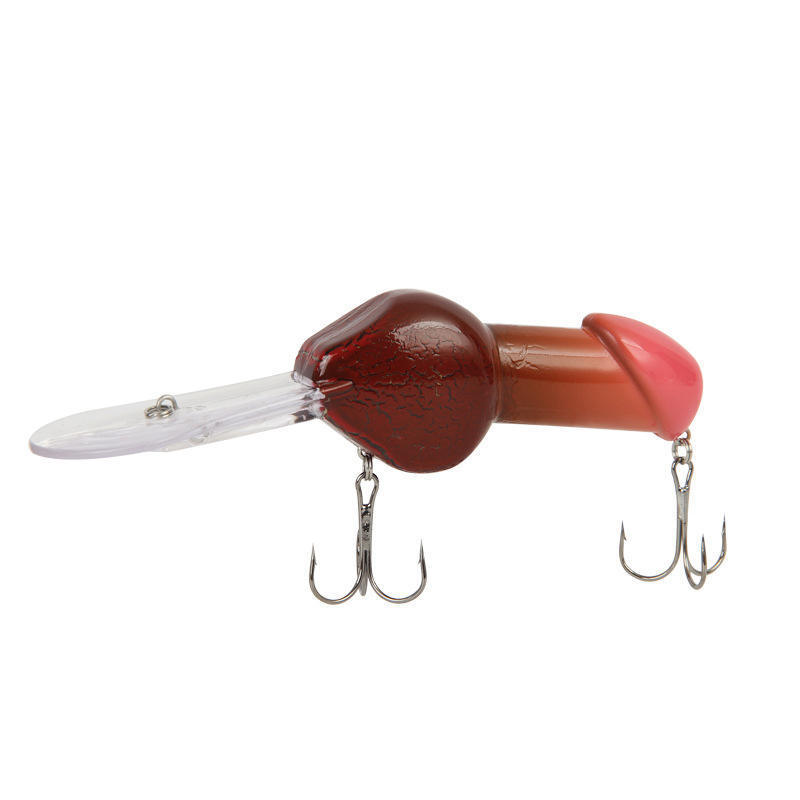 Hot selling Gorgons 135mm 27g Funny big Fishing Lure Penis Deep Diving Rattle Minnow Crankbait