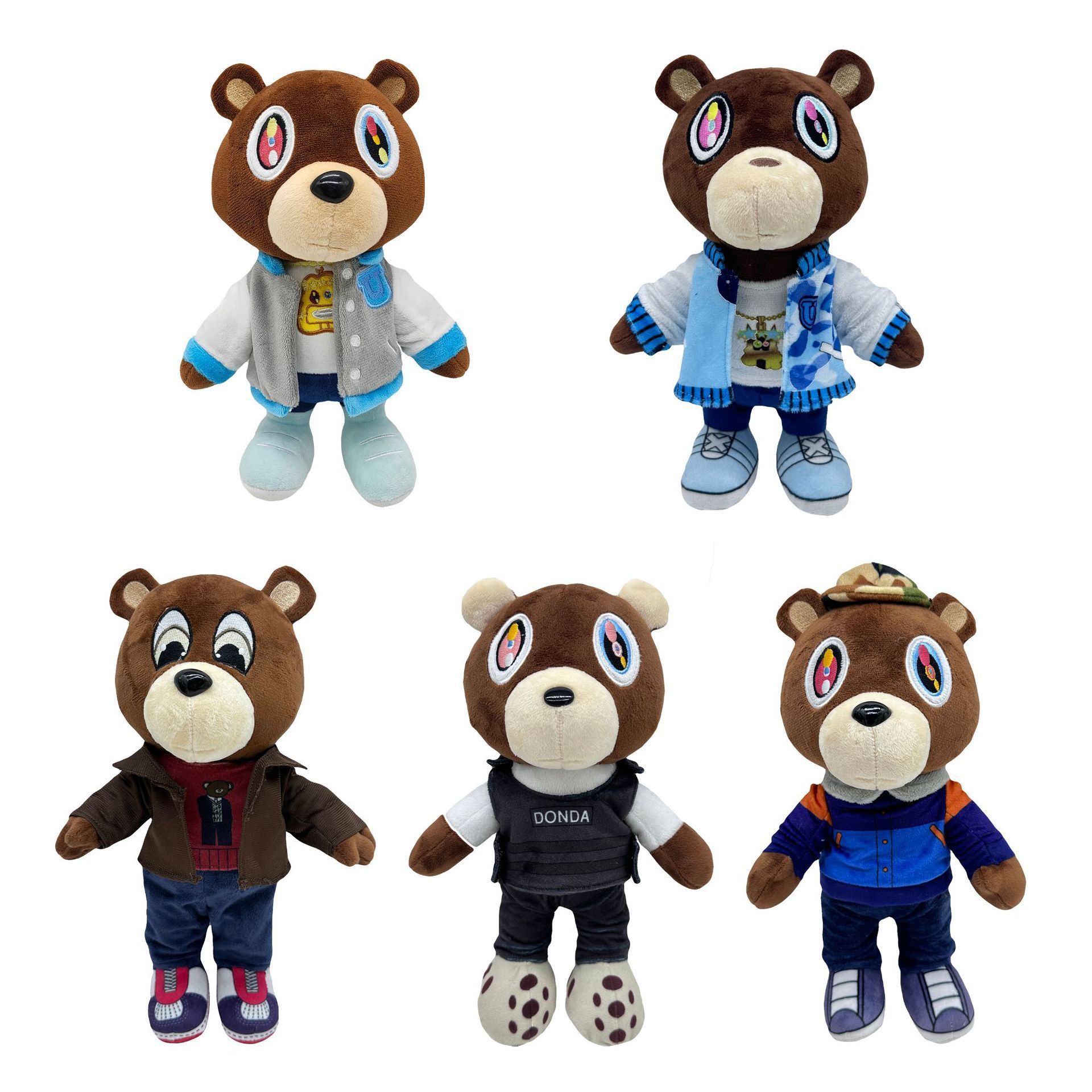 Kanye Wetter Teddy Bear Plush Toys Kanye Bear Plush Toy Star Figure Pillow Toys Kanye Wets Stuffed Animal Doll Graduation Gift