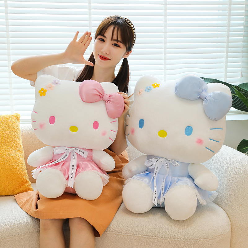 CPC Kt Cat Stuffed & Plush Toy Animal Kitty Dolls Cute Kitty Stuffed Toys Children And Girls Cat Throw Pillows Gift Claw Machine