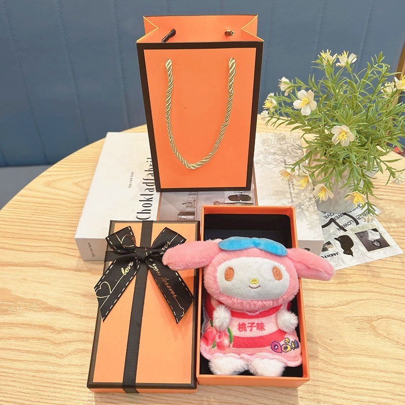 Stuffed Animal Character Cartoon Doll With Keychain Sanrioed Plush Bag Pendant Key Chain Designs Kuromi Melody Plush Figure Toys