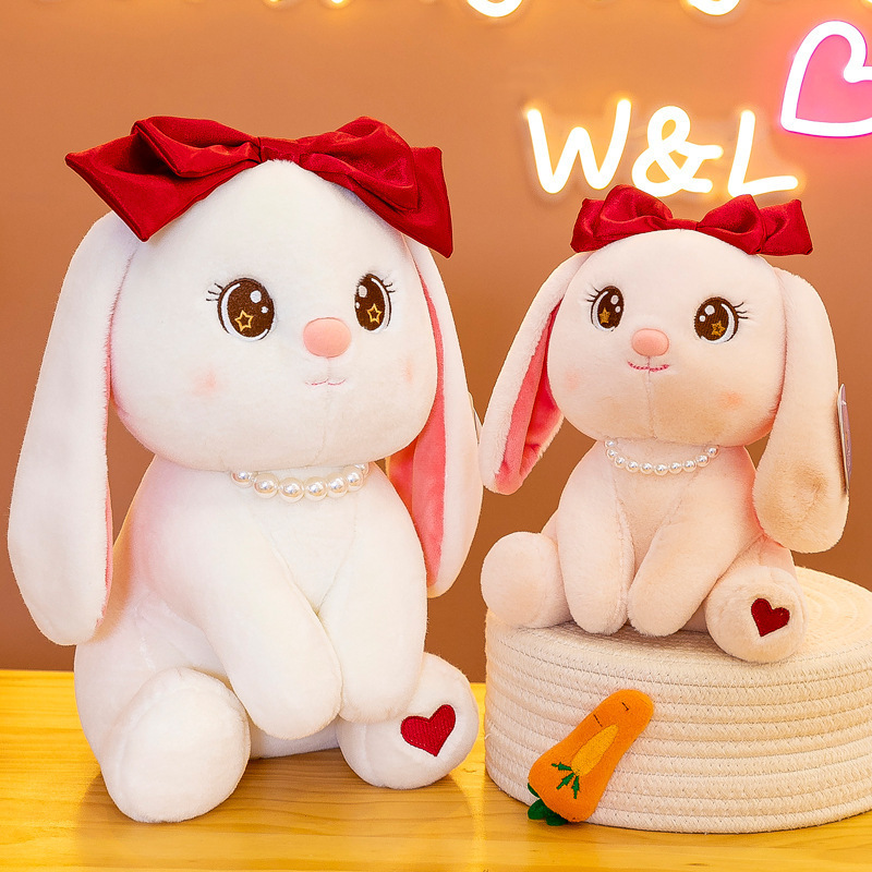 OEM/ODM Wholesale High Quality  Stuffed Animals Rabbit Plush Toy Kawaii Bunny Toys Sleep Companion Stuffed Doll for Kids OPP Bag