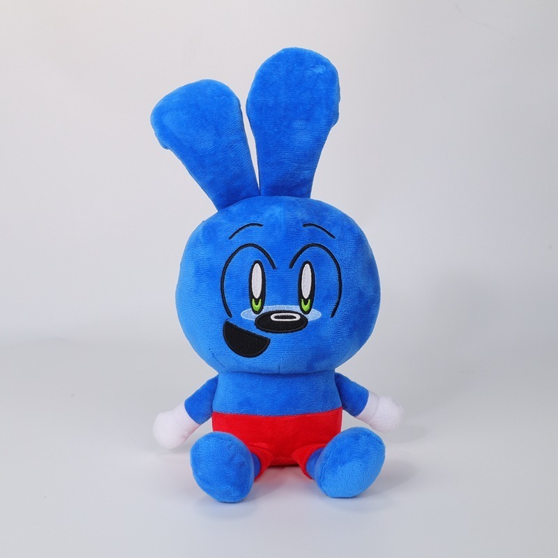 Riggy Monkey Plush Toys Blue Pink Rabbit Doll Riggy Monkey Rabbit Stuffed Toy With Long Ear Anime Toys Riggy The Rabbit Monkey