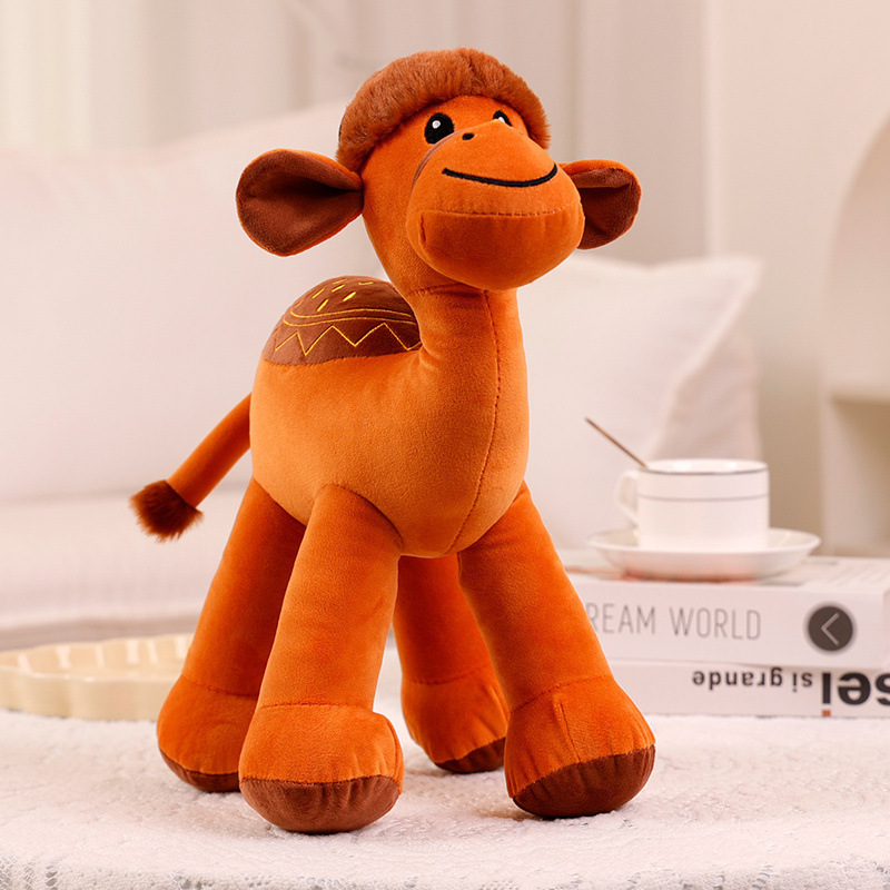 Stuffed Plush Animal Toys Cute Simulation Camel Doll Plush Toy Desert Small Camel Doll Home Decoration Children Comfort Doll