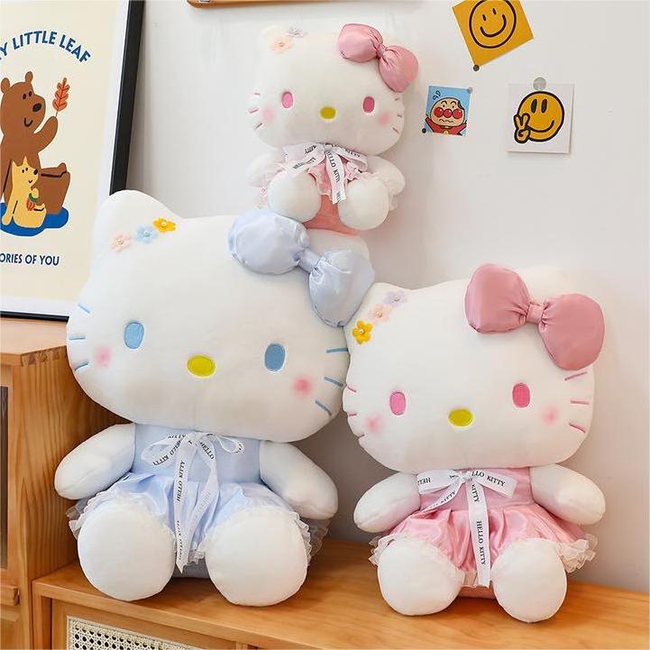 CPC Kt Cat Stuffed & Plush Toy Animal Kitty Dolls Cute Kitty Stuffed Toys Children And Girls Cat Throw Pillows Gift Claw Machine