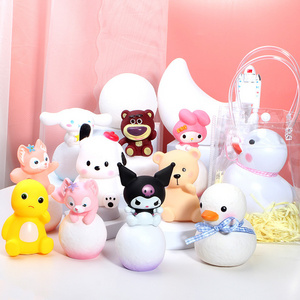 Kawaii Planet Night Light Anime Kuromi Cinnamoroll Cute Doll Bedside love Lamp small fox cake decoration bear cat cartoon light