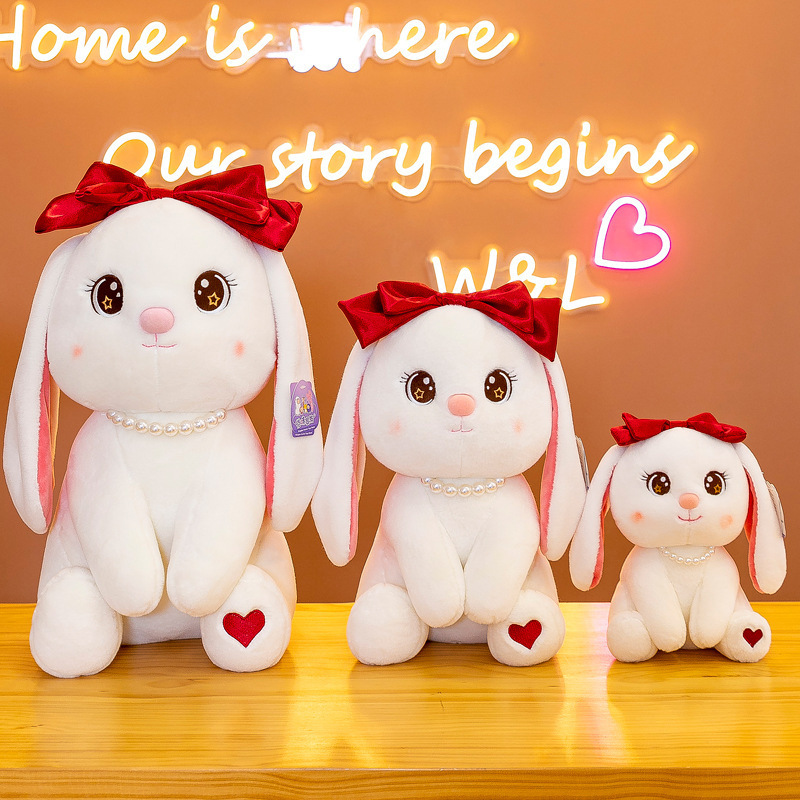 OEM/ODM Wholesale High Quality  Stuffed Animals Rabbit Plush Toy Kawaii Bunny Toys Sleep Companion Stuffed Doll for Kids OPP Bag