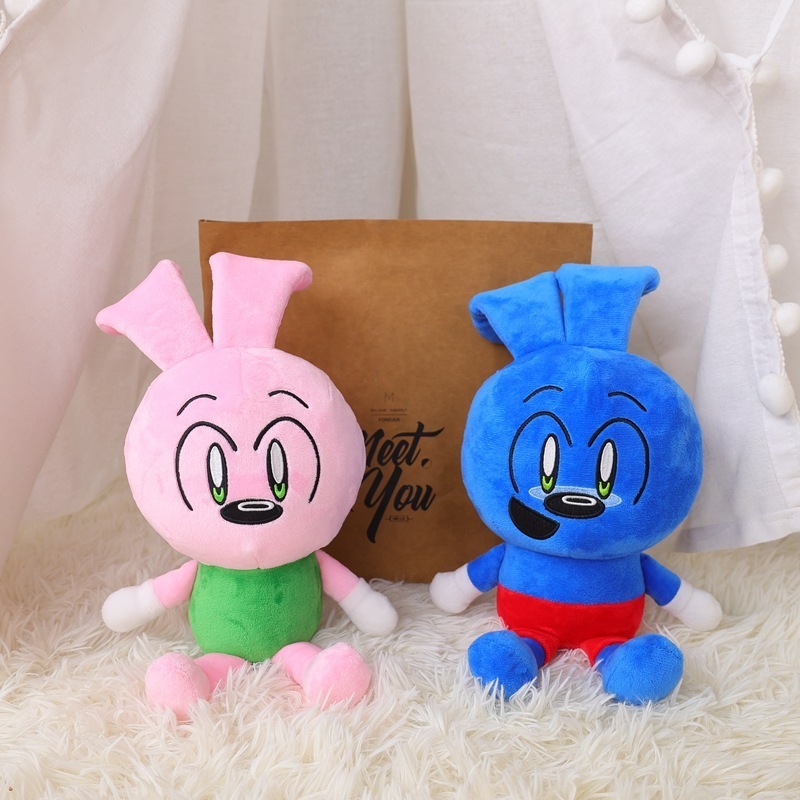 Riggy Monkey Plush Toys Blue Pink Rabbit Doll Riggy Monkey Rabbit Stuffed Toy With Long Ear Anime Toys Riggy The Rabbit Monkey