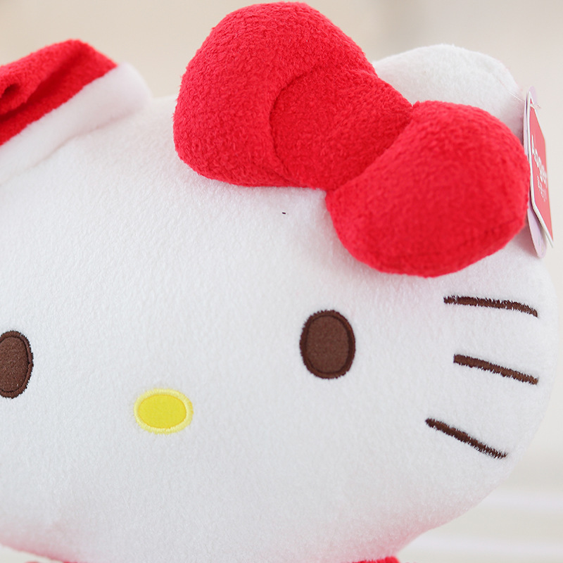 ZD Low Moq Hi Kitty Plush Toy Sourcing Agent Christmas Cat Kitty Plush Toys Red Color Easter Stuffers Kitty Stuffed Dolls