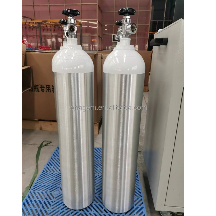 High pressure Beverage 5L 6L 8L 10L 10kg 13.4L 14L 15L Co2 aluminum co2 cylinder Steel Tank Cylinder