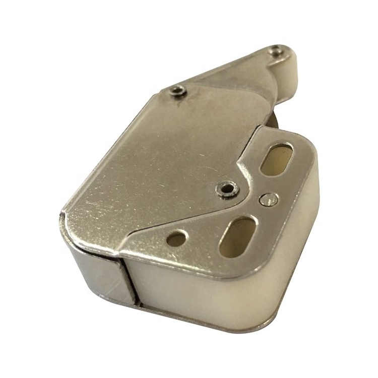 Concealed spring loaded snap lock latch for access panel door cage