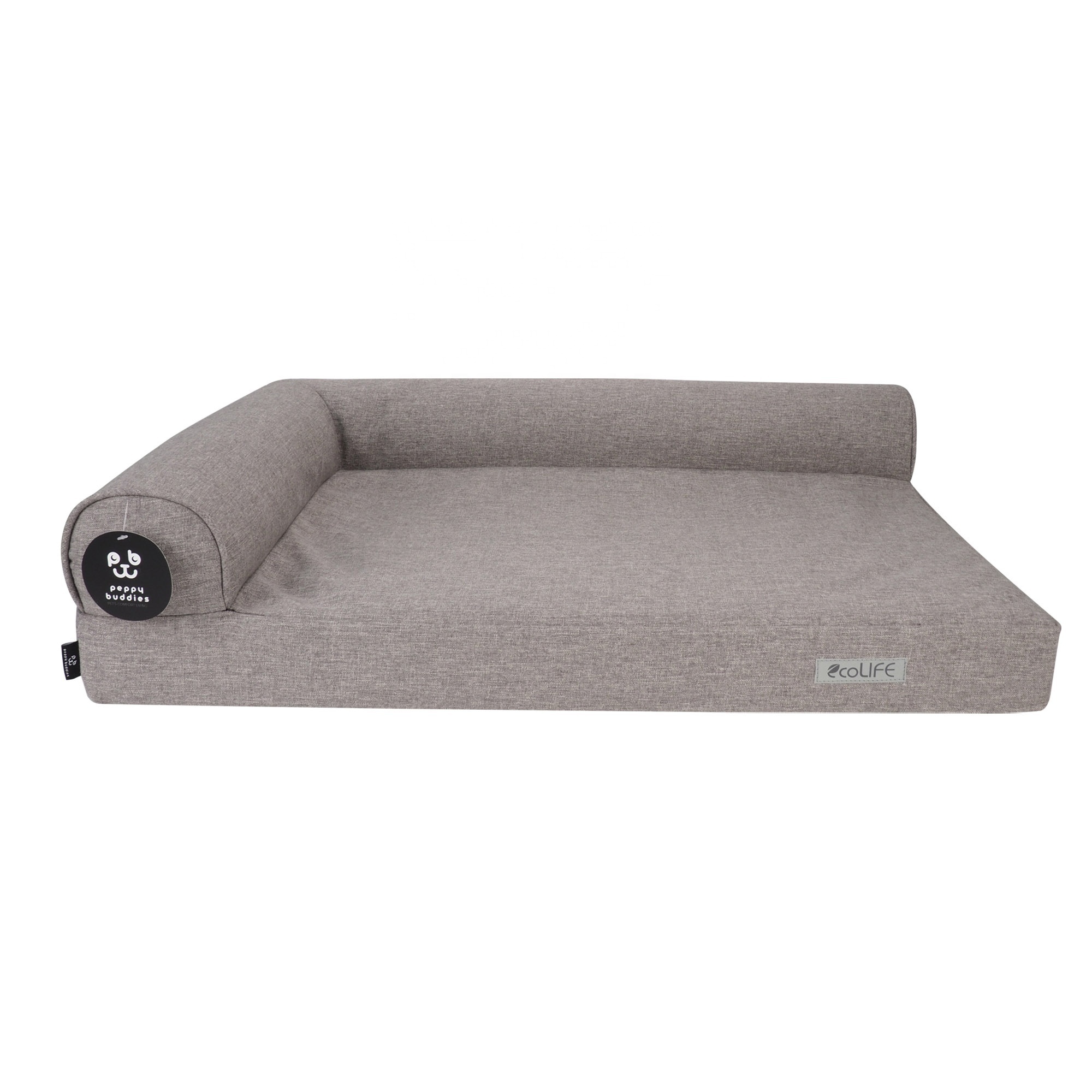 LS peppy buddies recycle fabric Eco friendly L chaise dog sofa bed orthopedic memory foam pet beds small Medium Large