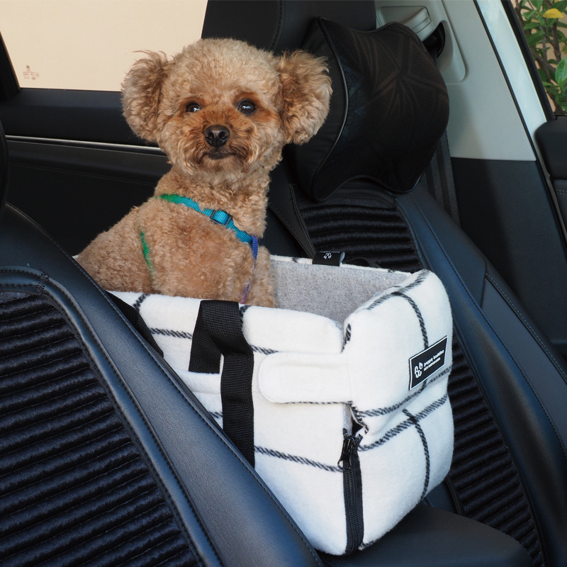 LS Peppy Buddies Multi Functional Pet Sling Bag Dog car bed Small Dogs Armrest Booster Seat Middle Console Dog Car Bed