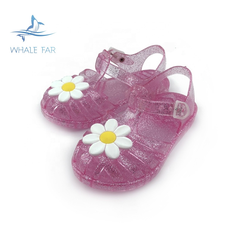 Comfortable Children'S Princess Bling Sandals Summer Candy Color Kids Breathable Flowers Jelly Sandals Kids