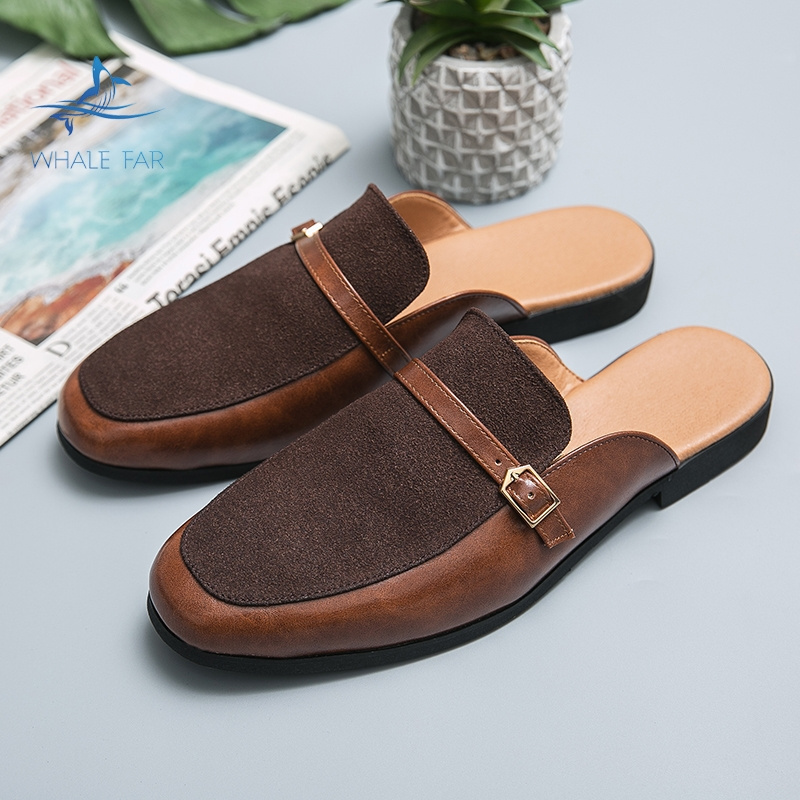 2023 New Arrivals Comfortable Half Shoes for Men Genuine Leather Men's JYess Shoes Loafers Designers Shoes Sandals