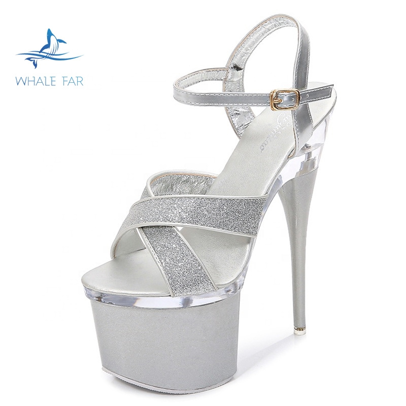 Hot wholesale fashion design Stiletto High Heel Sandals ladies shoes Party Evening Wedding Pole dance  Women's Shoes