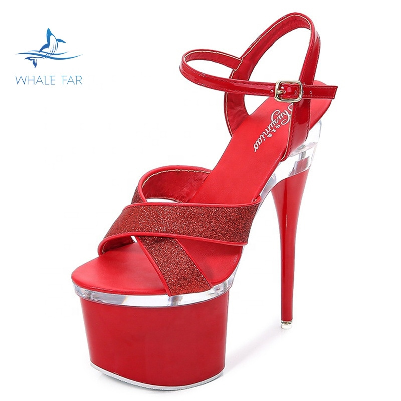 Hot wholesale fashion design Stiletto High Heel Sandals ladies shoes Party Evening Wedding Pole dance  Women's Shoes