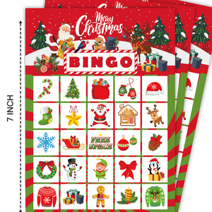 Bingo Game Cards Customized Playing Card Game christmas high quality easy to tear off bingo card game